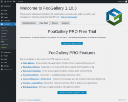 Page screenshot: FooGallery &rarr; Help &rarr; 
			Free Trial		
