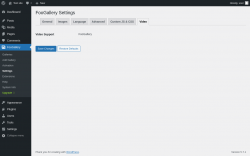 Page screenshot: FooGallery &rarr; Settings &rarr; Video
