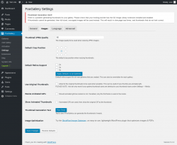Page screenshot: FooGallery &rarr; Settings &rarr; Images