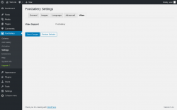 Page screenshot: FooGallery &rarr; Settings &rarr; Video