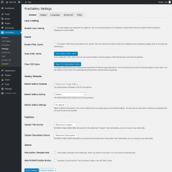 Page screenshot: FooGallery &rarr; Settings