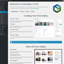 Page screenshot: FooGallery &rarr; Help