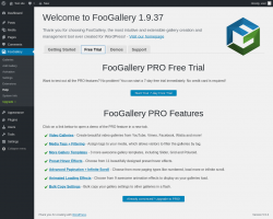 Page screenshot: FooGallery &rarr; Help &rarr; 
			Free Trial		
