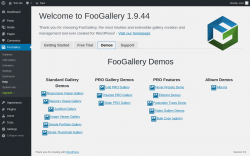 Page screenshot: FooGallery &rarr; Help &rarr; 
				Demos			
