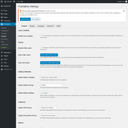 Page screenshot: FooGallery &rarr; Settings