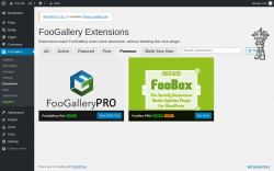 Page screenshot: FooGallery &rarr; Extensions &rarr; Premium