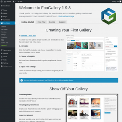 Page screenshot: FooGallery &rarr; Help