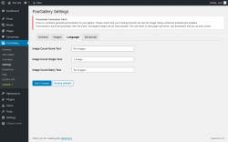 Page screenshot: FooGallery &rarr; Settings &rarr; Language