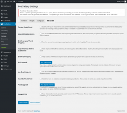 Page screenshot: FooGallery &rarr; Settings &rarr; Advanced