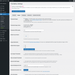 Page screenshot: FooGallery &rarr; Settings &rarr; Images