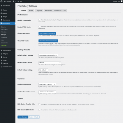 Page screenshot: FooGallery &rarr; Settings