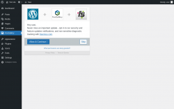 Page screenshot: &lsaquo; Test site &mdash; WordPress