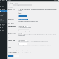 Page screenshot: FooGallery &rarr; Settings