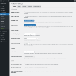 Page screenshot: FooGallery &rarr; Settings