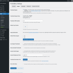 Page screenshot: FooGallery &rarr; Settings &rarr; Images