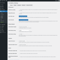 Page screenshot: FooGallery &rarr; Settings