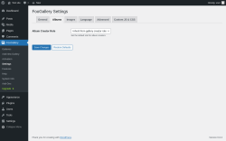Page screenshot: FooGallery → Settings → Albums