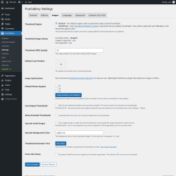 Page screenshot: FooGallery → Settings → Images