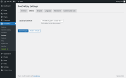 Page screenshot: FooGallery → Settings → Albums