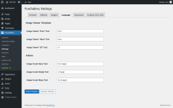 Page screenshot: FooGallery → Settings → Language