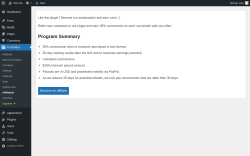 Page screenshot: FooGallery &rarr; Affiliation