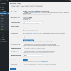 Page screenshot: FooGallery &rarr; Settings &rarr; Images