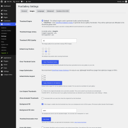 Page screenshot: FooGallery &rarr; Settings &rarr; Images