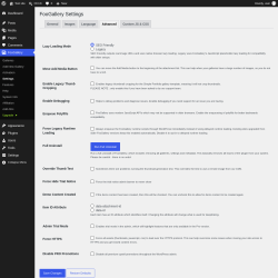 Page screenshot: FooGallery &rarr; Settings &rarr; Advanced