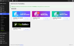 Page screenshot: FooGallery &rarr; Add-Ons