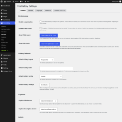 Page screenshot: FooGallery &rarr; Settings