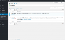 Page screenshot: Plugins ‹ Test site — WordPress