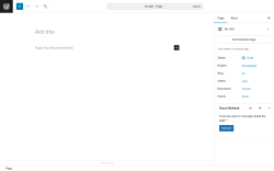 Page screenshot: Add Page ‹ Test site — WordPress