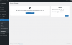 Page screenshot: Tools → Force Refresh