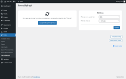 Page screenshot: Tools → Force Refresh
