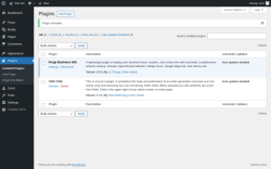 Page screenshot: Plugins &lsaquo; Test site &mdash; WordPress