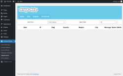 Page screenshot: Contact Forms &rarr; Submissions