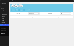 Page screenshot: Contact Forms &rarr; Submissions