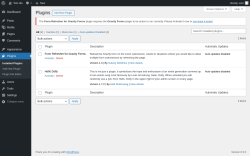 Page screenshot: Plugins &lsaquo; Test site &mdash; WordPress