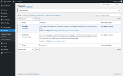 Page screenshot: Plugins ‹ Test site — WordPress