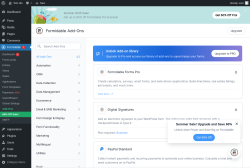 Page screenshot: Formidable  → Add-Ons