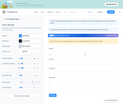 Page screenshot: Appearance → Forms
