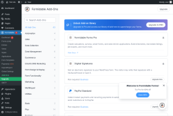 Page screenshot: Formidable  → Add-Ons