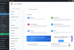 Page screenshot: Formidable  → Form Templates