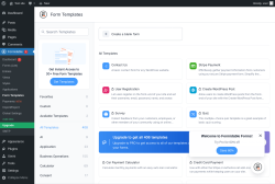 Page screenshot: Formidable  → Form Templates
