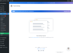 Page screenshot: Formidable  &rarr; Entries