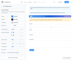 Page screenshot: Appearance &rarr; Forms