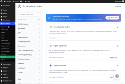 Page screenshot: Formidable  &rarr; Add-Ons