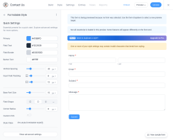 Page screenshot: Appearance &rarr; Forms