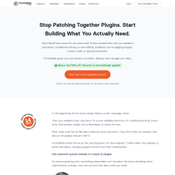 Page screenshot: Formidable  &rarr; Upgrade