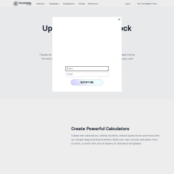 Page screenshot: Formidable  &rarr; Upgrade